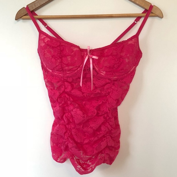 Victoria's Secret Other - Victoria's Secret Pink Bustier Cami Ruched Lace